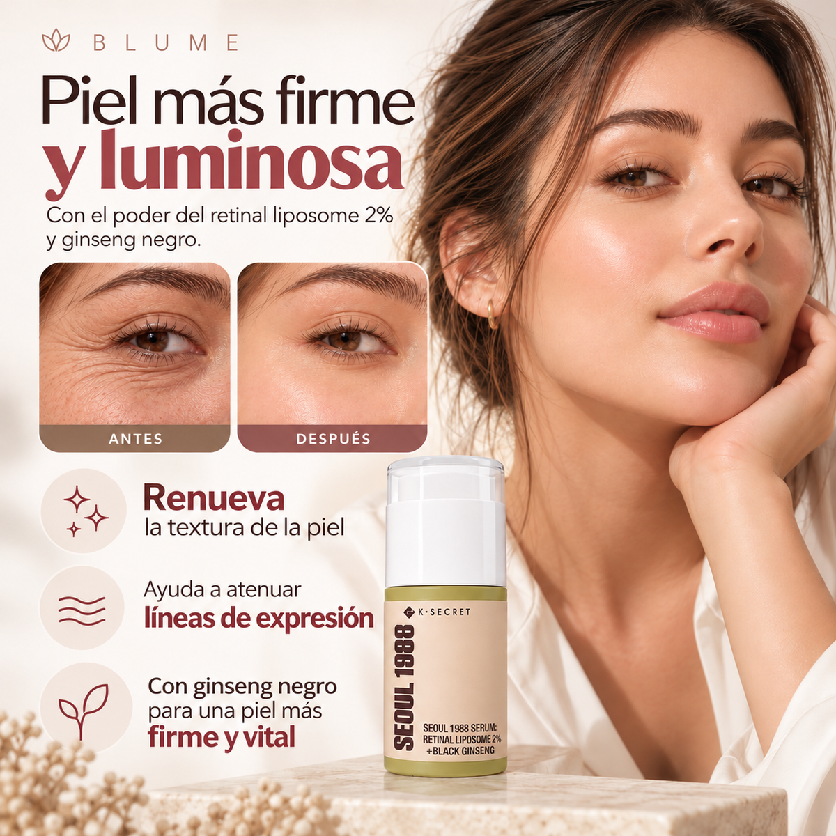 SERUM COREANO ANTIEDAD CON RETINAL