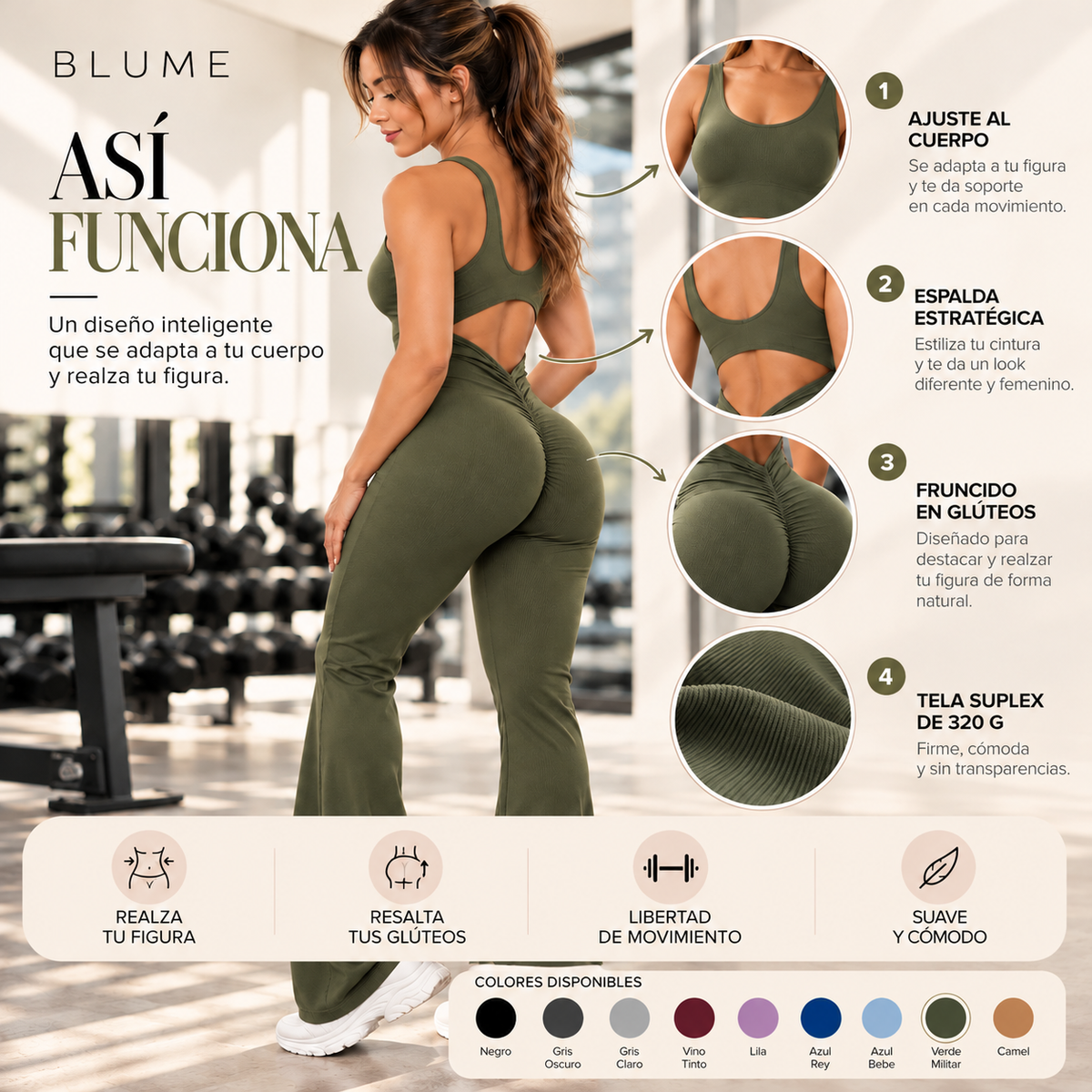 ENTERIZO FIT BOTA CAMPANA