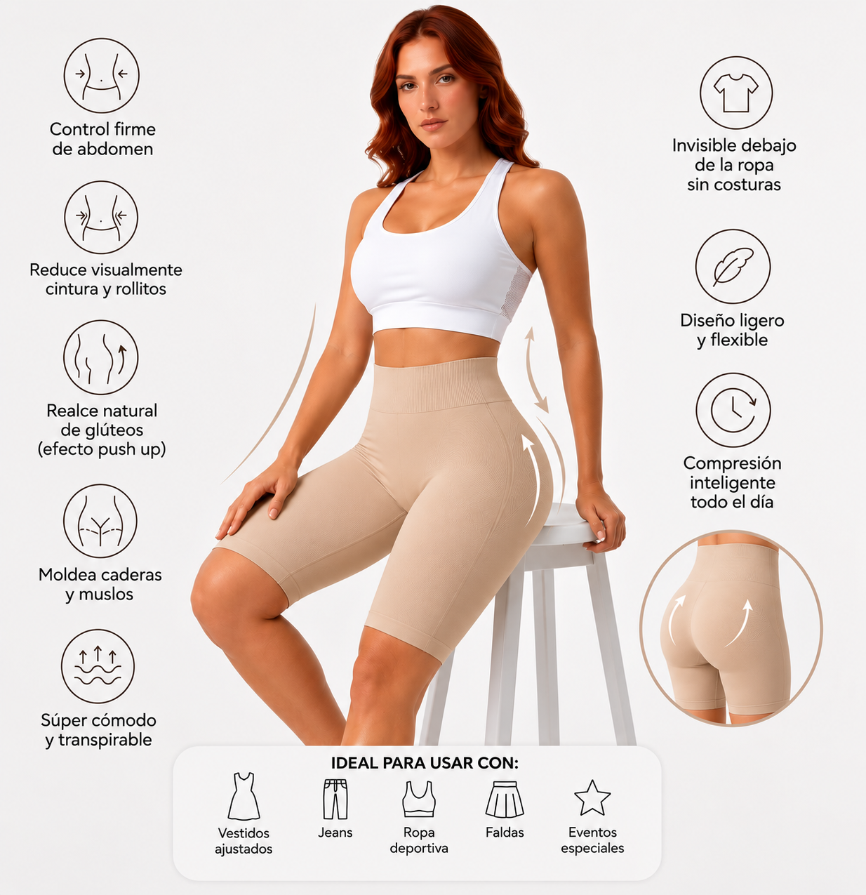 Short Moldeador Invisible Hasta Rodilla