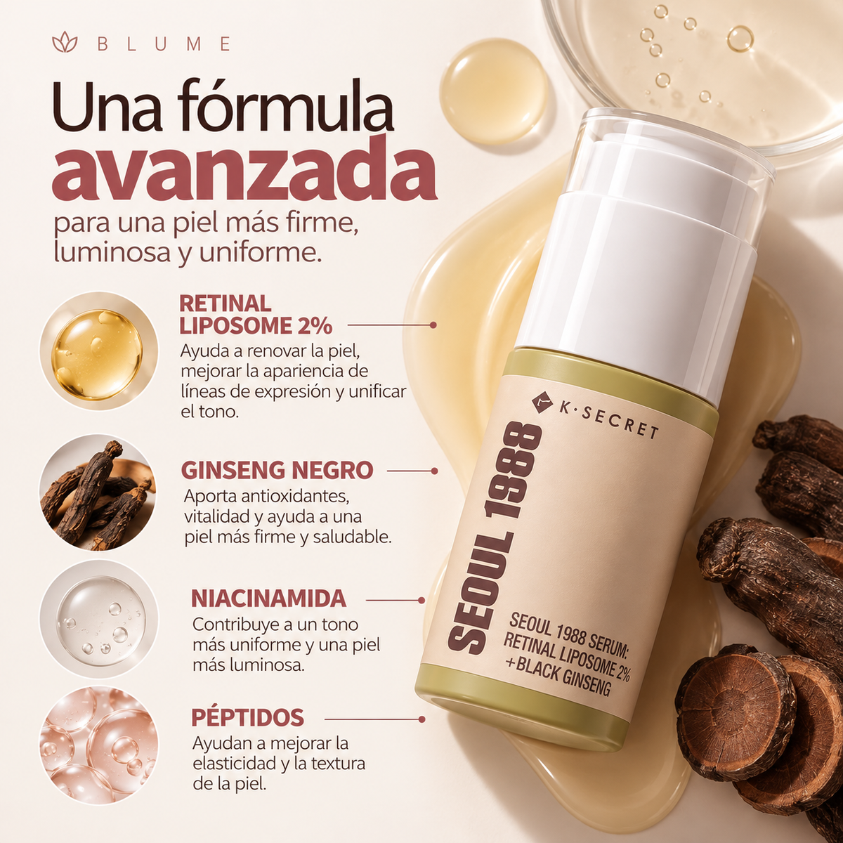 SERUM COREANO ANTIEDAD CON RETINAL